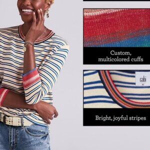 CAbi Cadet Striped pullover